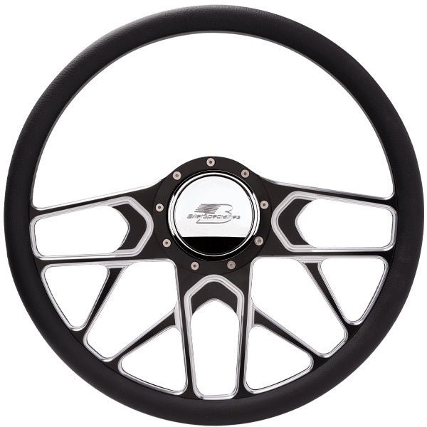 Billet Specialties Steering Wheel 1/2 Wrap 15.5in Redline Black BSPBC34107