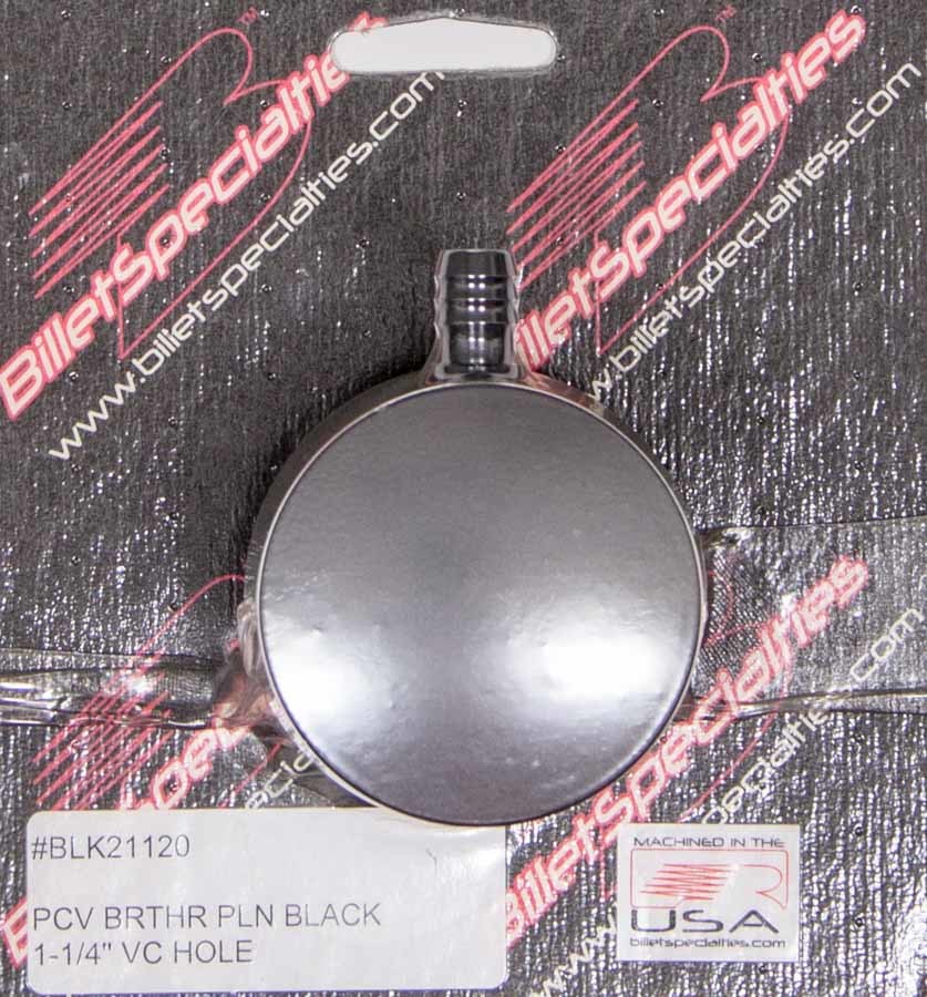Billet Specialties PCV Breather 1-1/4in VC Hole Black MPN BSPBLK21120