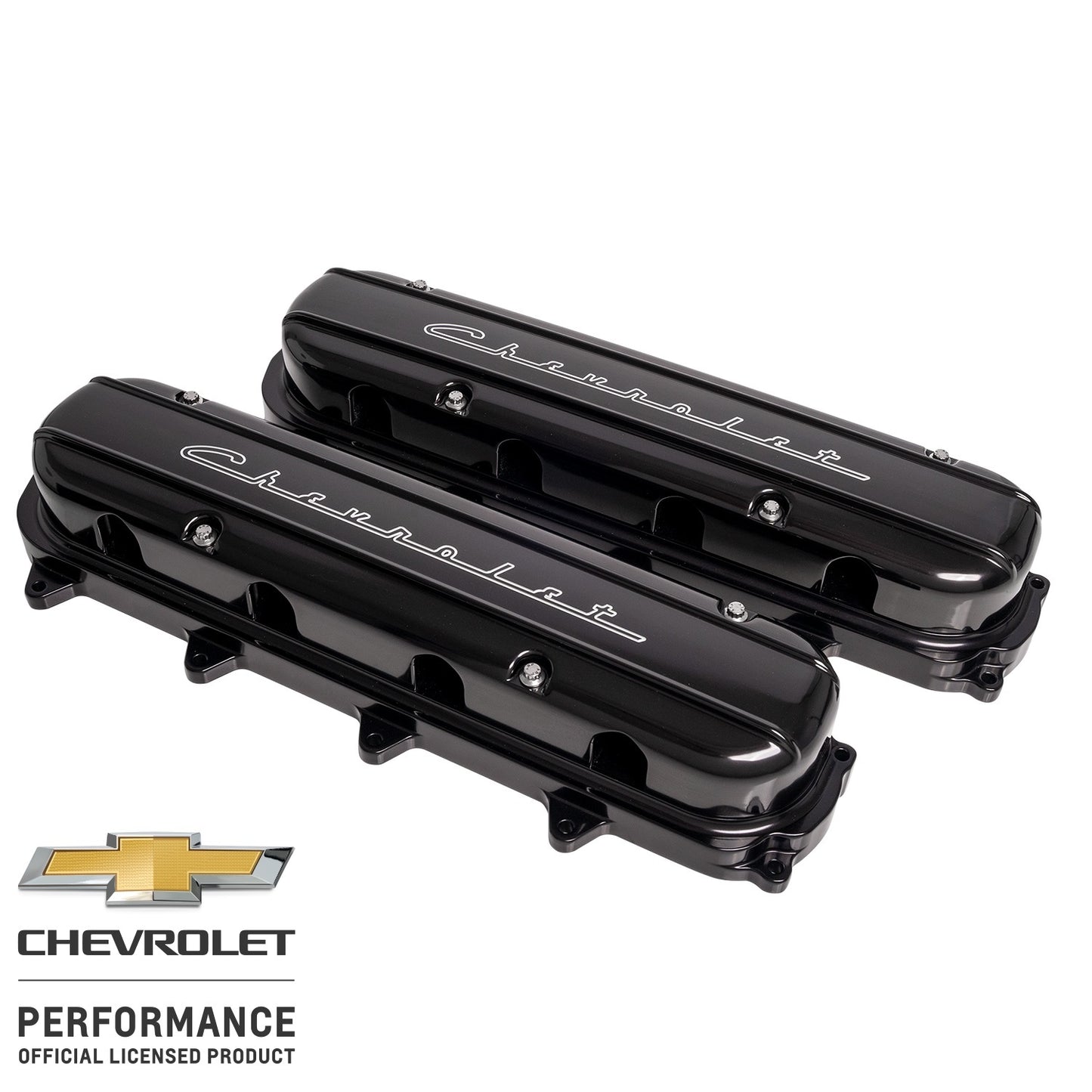 Billet Specialties Valve Covers Gen V LT Chevrolet Script Black P95585