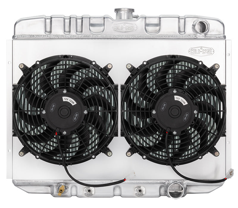 Cold Case Radiators 67-70 Mustang Radiator AT 24in Dual 12in Fans FOM587AK