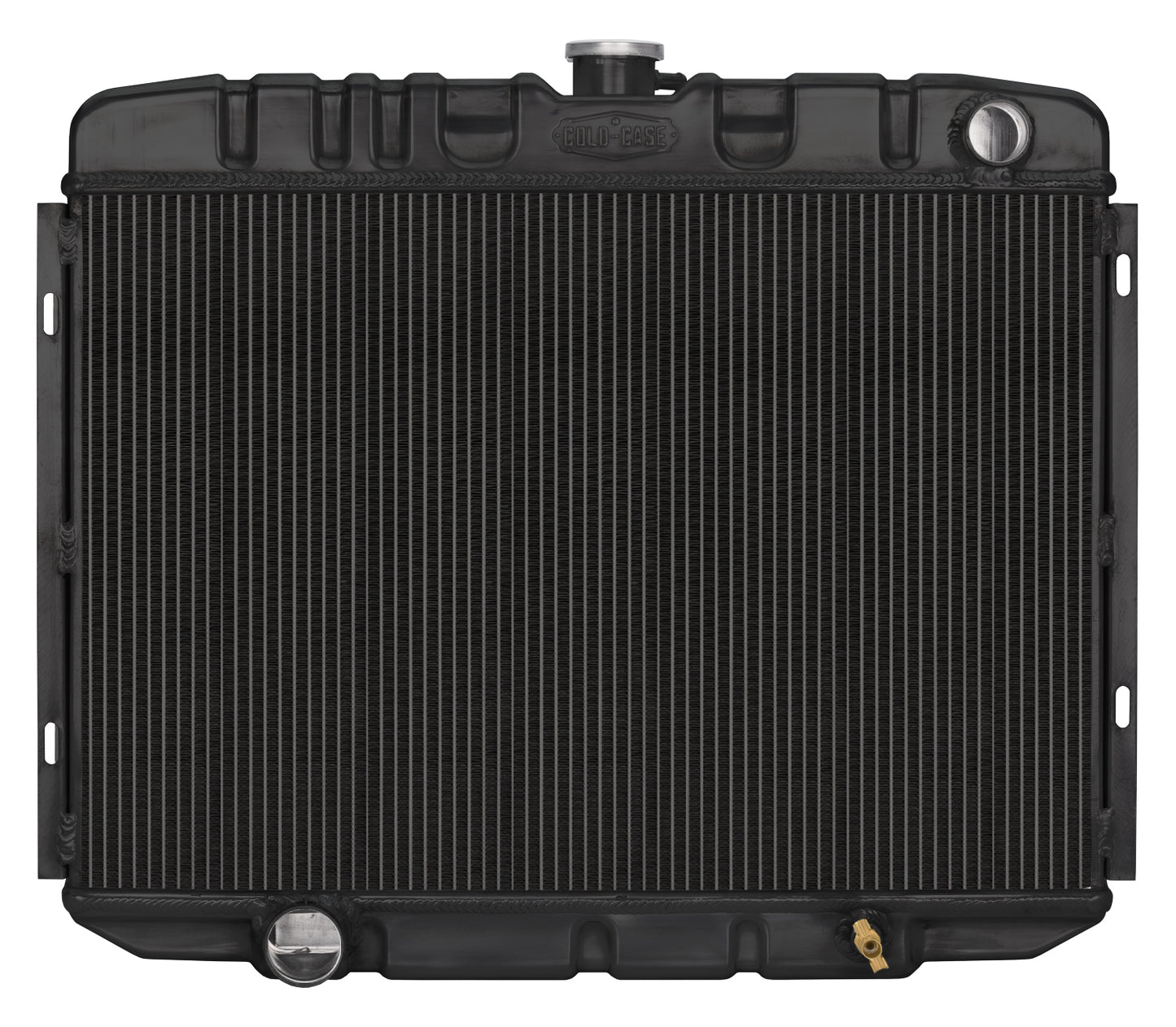 Cold Case Radiators 67-70 Mustang Radiator Big Block Man Trans Blk FOM588B