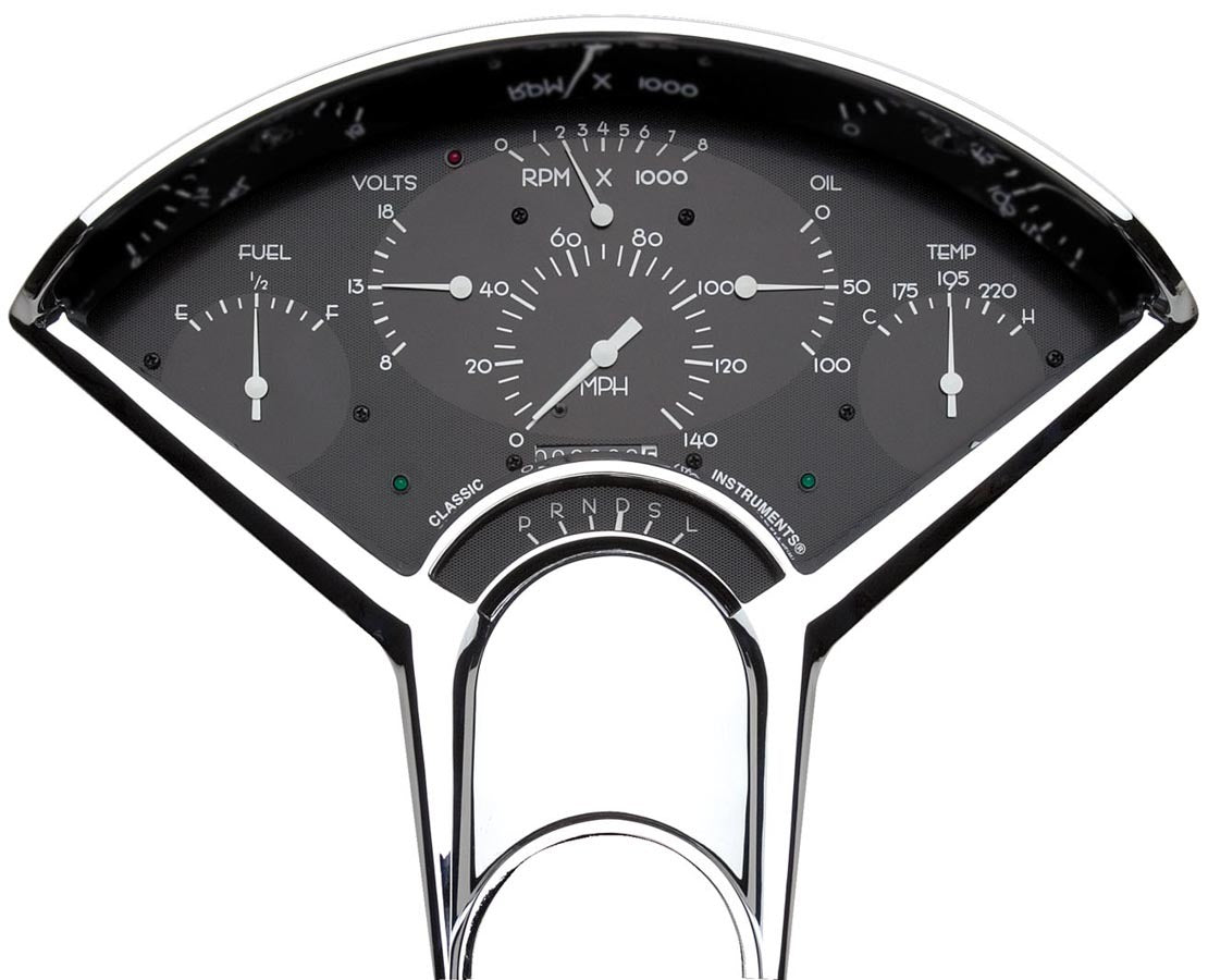 Classic Instruments Bel Era Gauge Set Black MPN CLABE01BB For Chevy Fullsize 1955-56