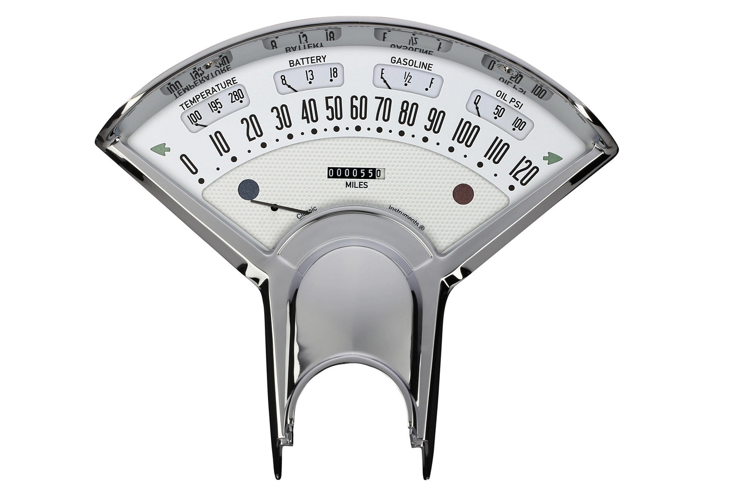 Classic Instruments Bel Era Gauge Set White MPN CLABET00W For Chevy Fullsize 1955-56