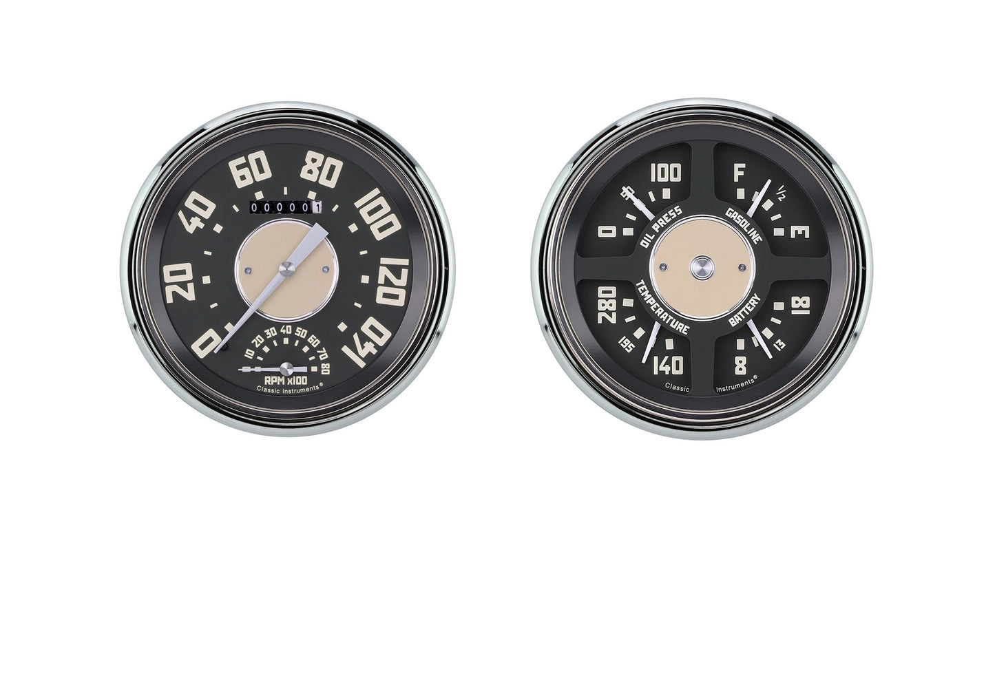 Classic Instruments 47-53 Chevy Truck Quad Gauge w/Tach MPN CLACT47OE62 For Chevy, GM Fullsize Truck 1947-53