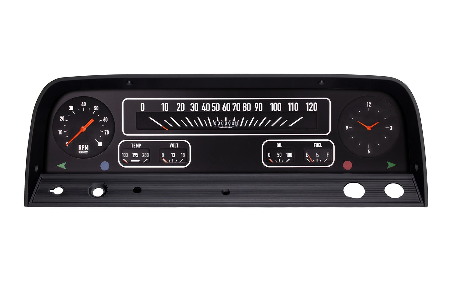 Classic Instruments 64-66 Chevy Truck Cluster Black MPN CLACT64B For GM Fullsize Truck 1964-66