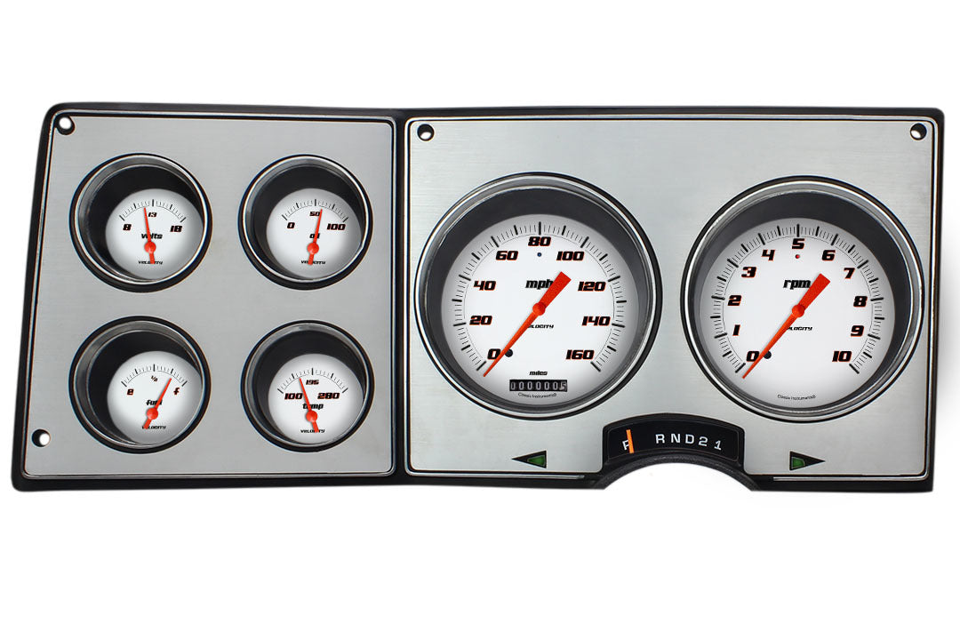 Classic Instruments 73-87 Chevy Truck Velocity White MPN CLACT73VSW For GM Fullsize SUV, Truck 1973-87