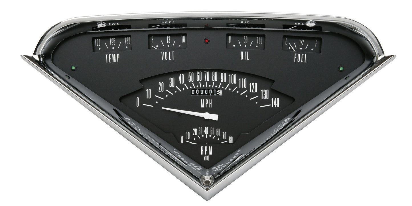 Classic Instruments Tach Force 6 Gauge Set Black MPN CLATF01B For GM Fullsize Truck 1955-59