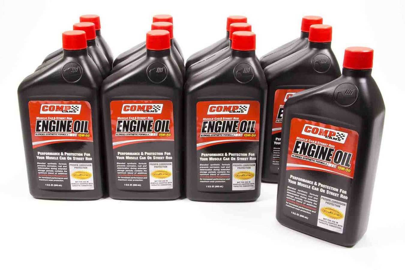 Comp Cams 15W50 Motor Oil - (12) Muscle Car & Street Rod MPN COM1595-12