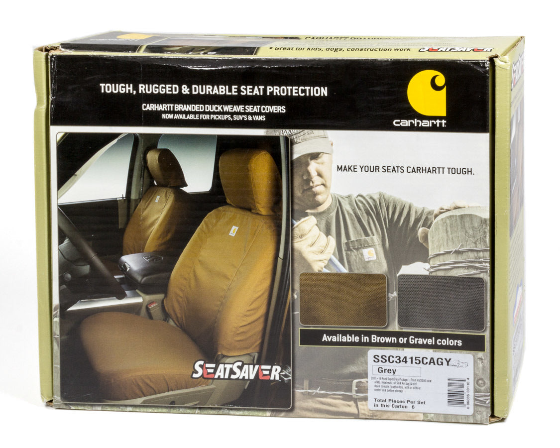 Covercraft Carhartt Seat Saver Gray Front 11-16 Ford F250 SSC3415CAGY