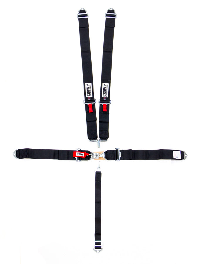 Crow Safety Gear 5-Pt Harness Small Latch Blk Bolt In Pull Down MPN CRW11004