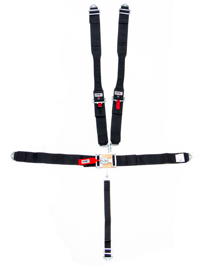Crow Safety Gear 5-Pt Harness Big Latch Blk Hans Bolt In Pull Do MPN CRW11064-DB