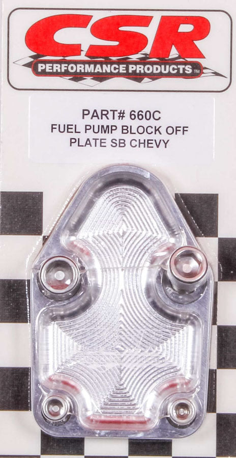 Csr Performance SBC F/P Block-Off Plate - Clear MPN CSI660C For Chevy