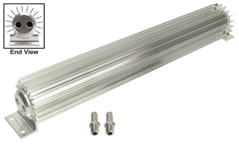 Derale 2 Pass Heat Sink Cooler 18in Long 1/4 NPT Inlet MPN DER13262 For Universal use