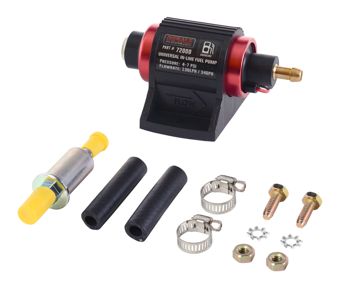 Derale In-Line Fuel Pump 130LPH Gasoline MPN DER72000