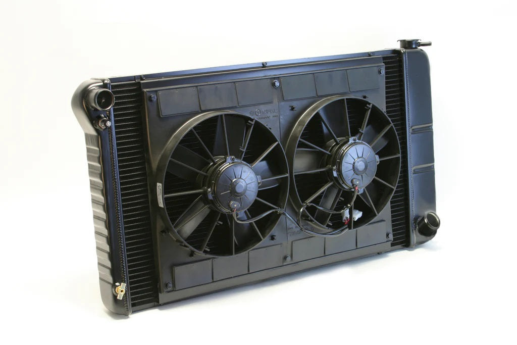 Dewitts Radiator Radiator w/Fans C-10 Trk 67-72 Manual Trans Black MPN DEW32-4239018M For GM Fullsize Truck 1967-72