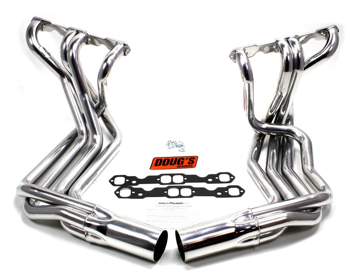 Dougs Headers SBC Side Mount Headers - Silver - 63-82 Vette MPN DGHD380 For Chevy Corvette, Ram 1963-82