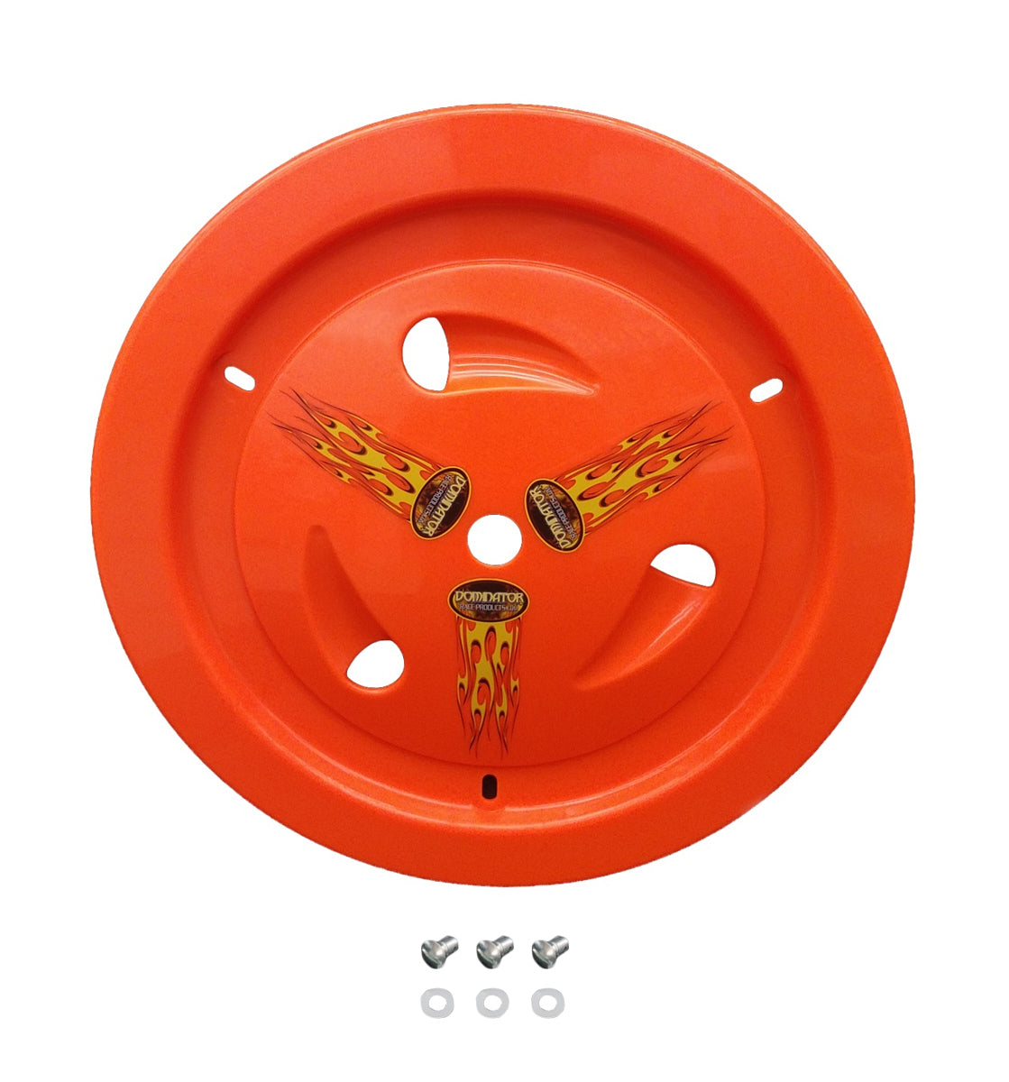 Dominator Race Products Wheel Cover Dzus-On Fluo Orange Real Style 1007-D-FLO-OR