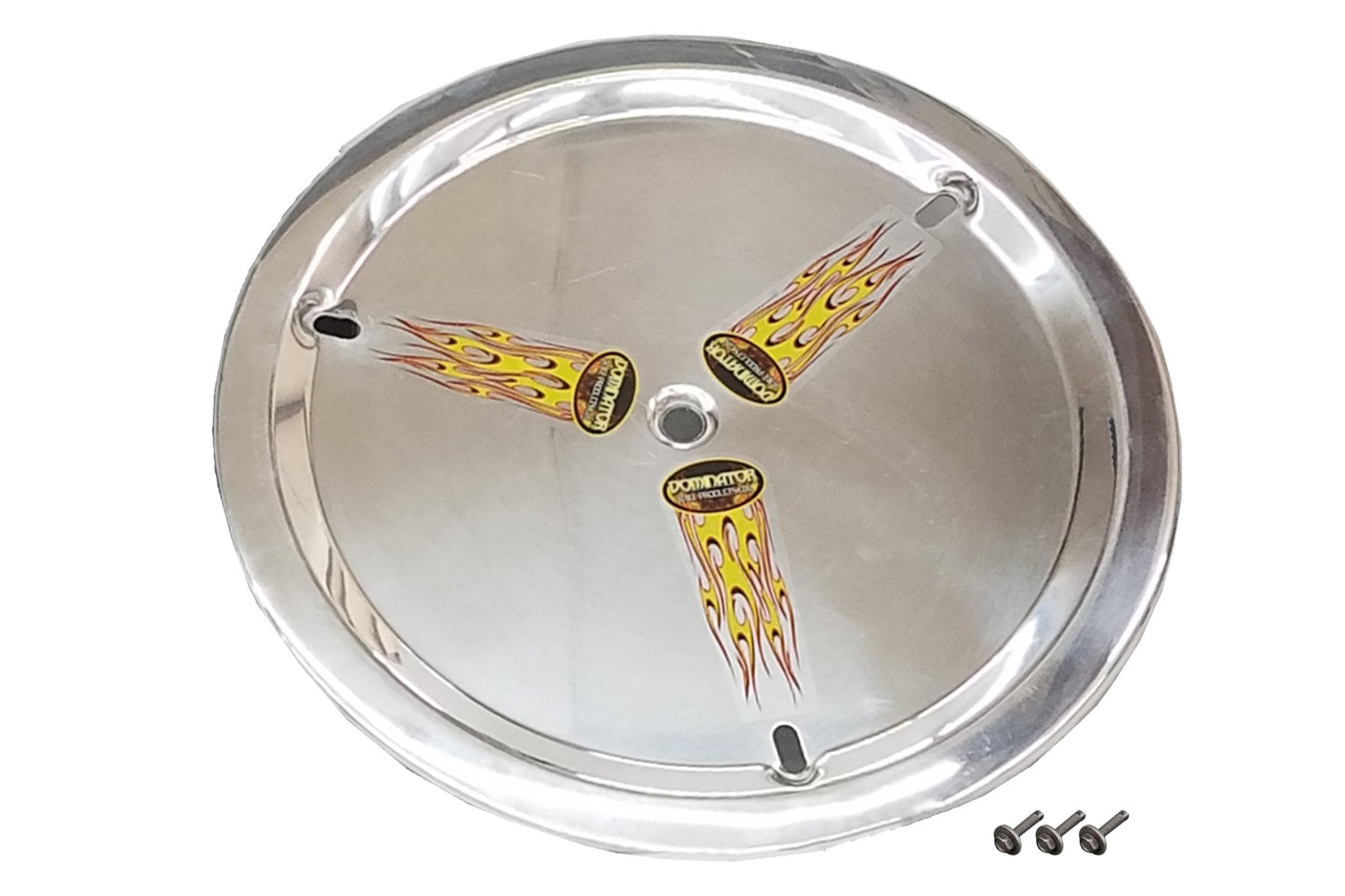 DOMINATOR RACE PRODUCTS Wheel Cover Aluminum Bolt-On 15in Polished DOM1030-B-POL