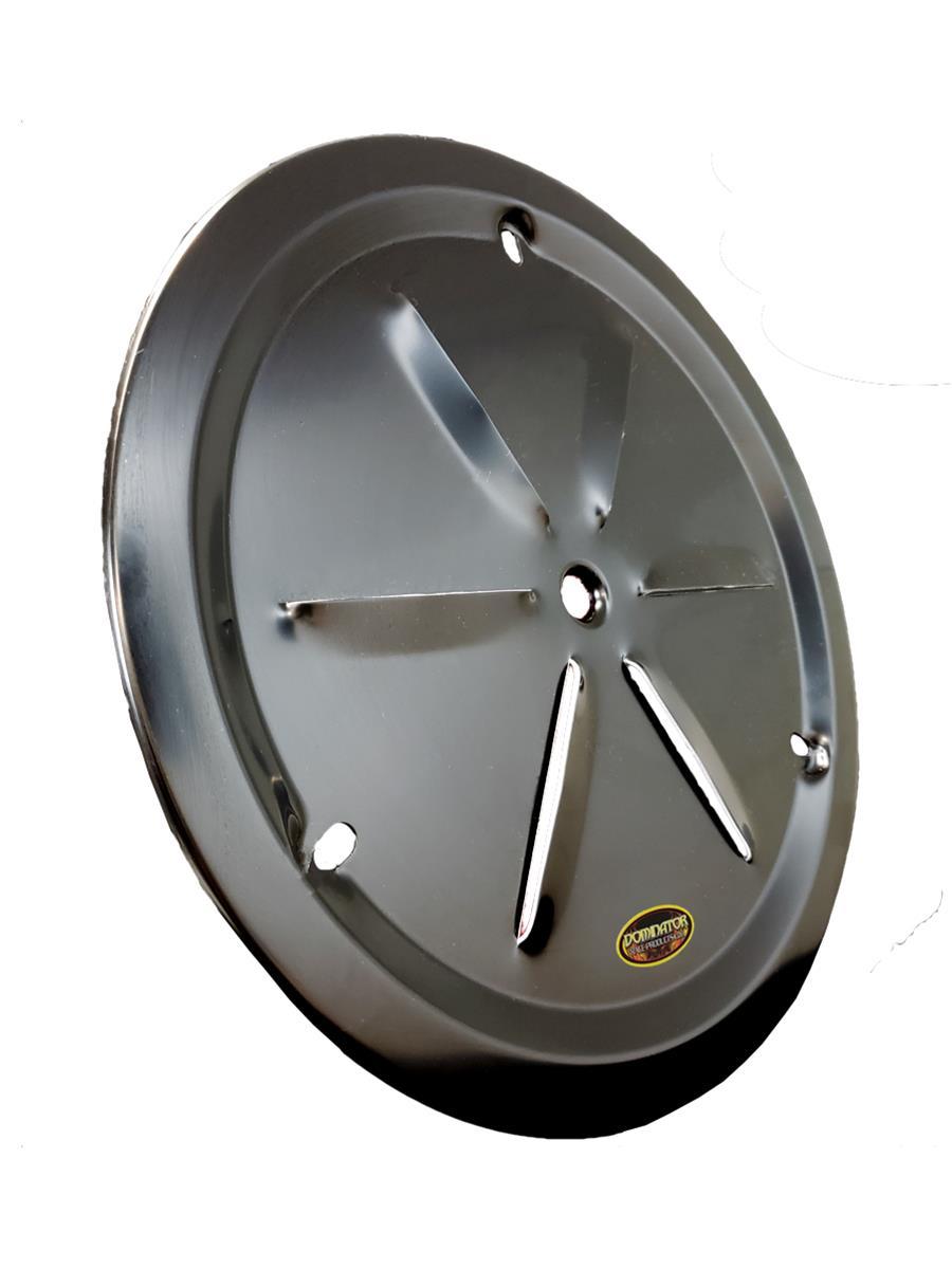 Dominator Race Products Wheel Cover Louver Vent Alum Bolt 15in Black DOM1031-B-BK
