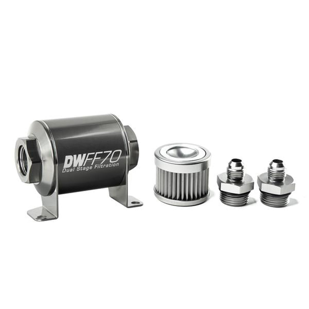 Deatschwerks In-line Fuel Filter Kit 6an 10-Micron MPN DWK8-03-070-010K-6