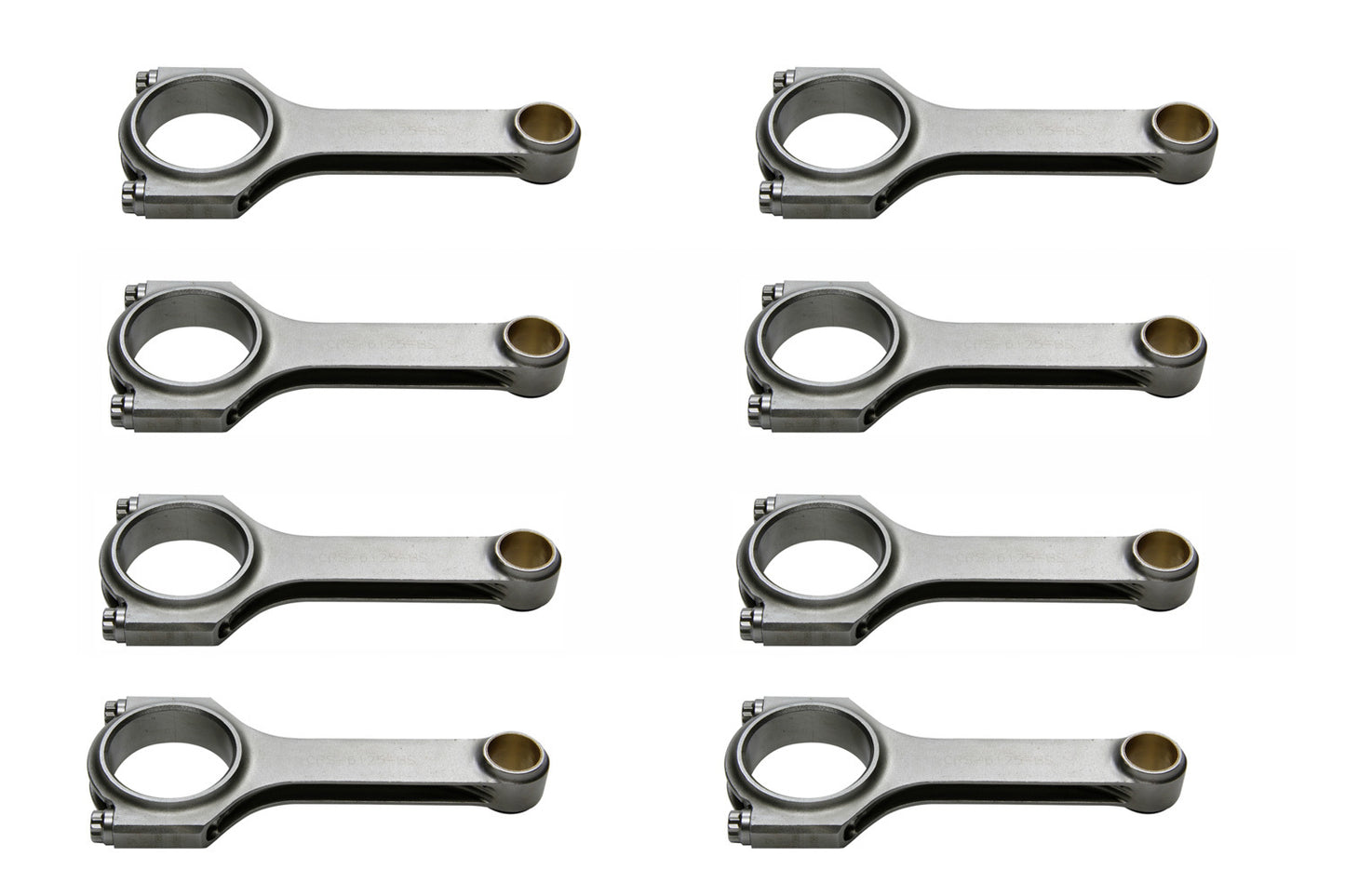 Eagle SBC 4340 Forged H-Beam Rods 6.125 w/L19 Bolts MPN EAGCRS6125B3DL19 For Chevy