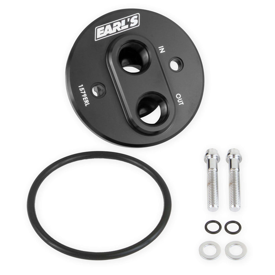 Earls Oil Filter Adapter Chevy V8 68-00 Billet Aluminum MPN EAR1579ERL