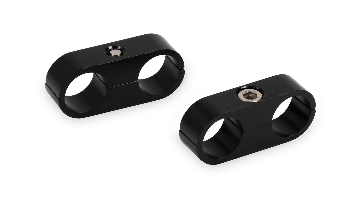 Earls 9/16 Hose Separator 2pk Billet Aluminum - Black MPN EAR167509ERL