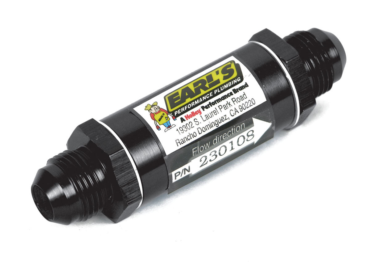 Earls #6 Fuel Filter W/Bronze Element Black MPN EARAT230106ERL