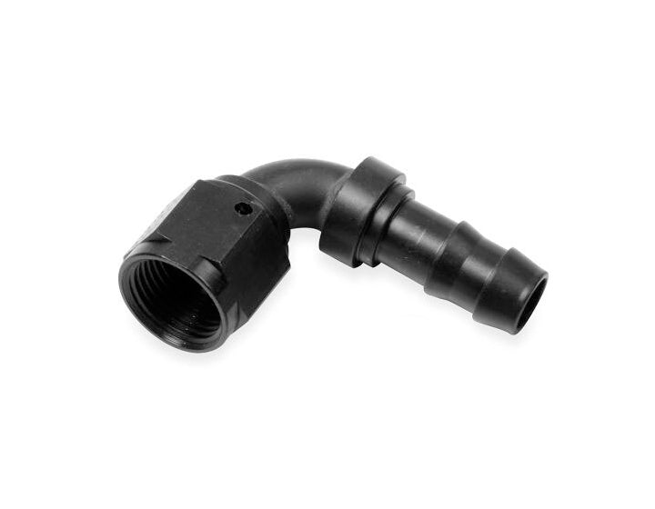 Earls 6an 90-Deg to 3/8 Male Barb Hose End - Black MPN EARAT709167ERL