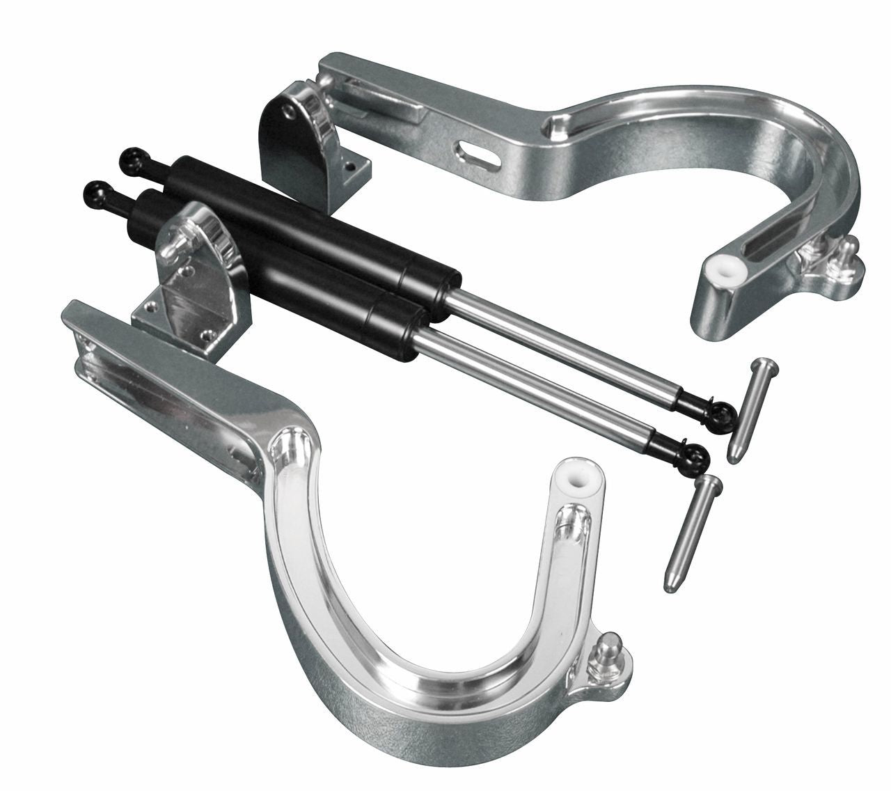 Eddie Motorsports Billet Trunk Hinges Polished MS149-16P
