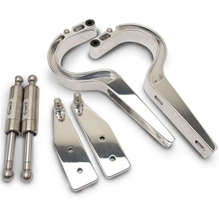 Eddie Motorsports Billet Trunk Hinges Polished MS149-17P