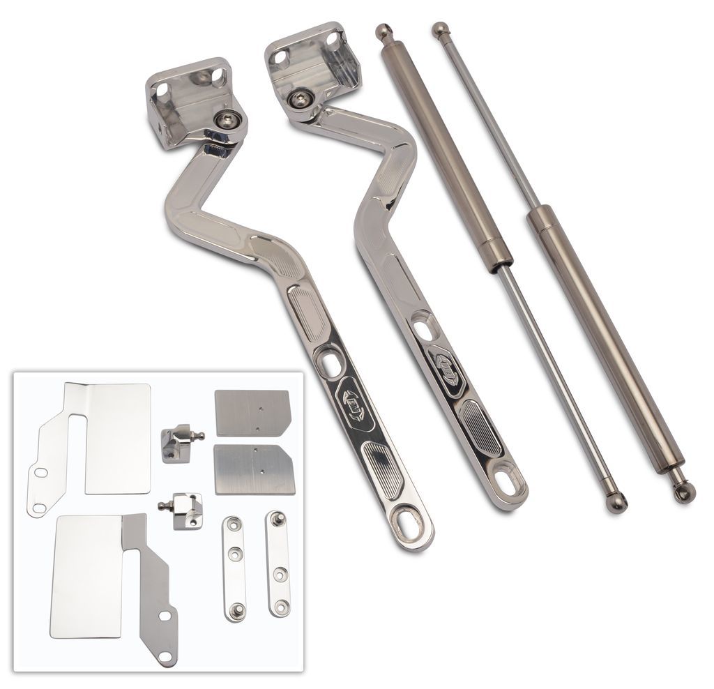 Eddie Motorsports Billet Hood Hinges Polished MS149-28P