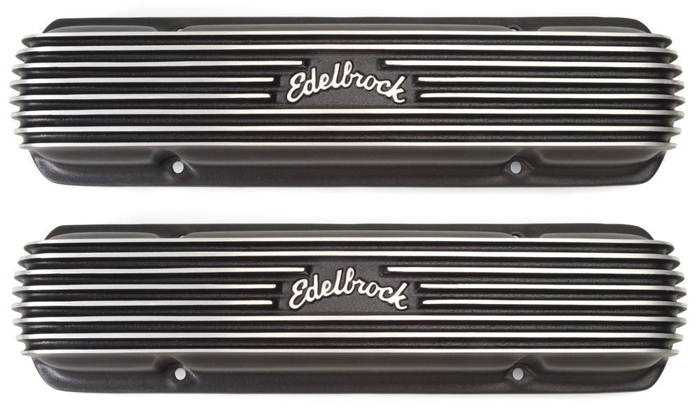 Edelbrock Pontiac Classic Series V/C's - Black Finish MPN EDE41303 For Pontiac