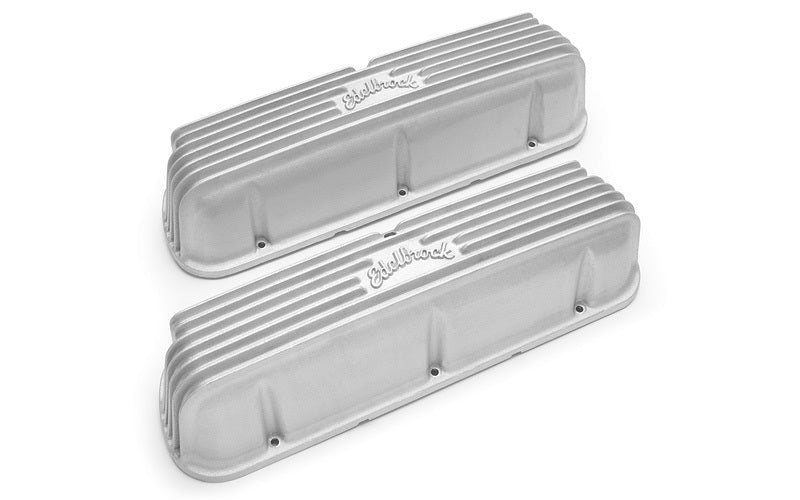 Edelbrock Valve Cover Kit Classic Finned SBF 62-95 MPN EDE41609 For Ford