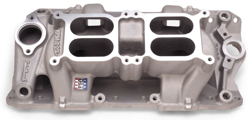 Edelbrock SBC Dual Quad Air Gap Intake Manifold MPN EDE7525 For Chevy