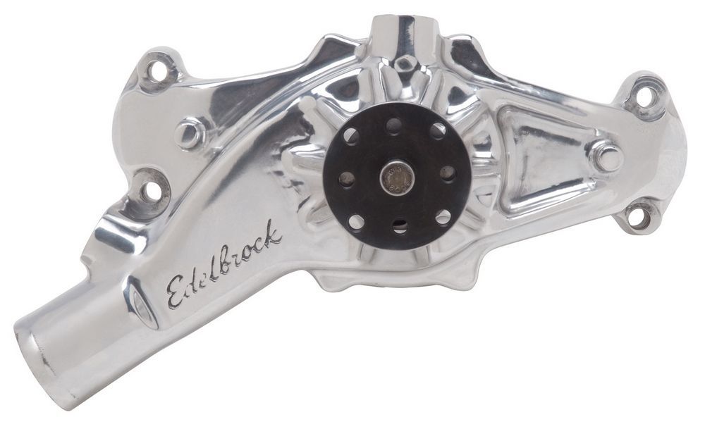 Edelbrock BBC Water Pump - Short- R/R- Polished EDE8864
