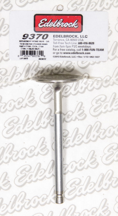 Edelbrock Intake Valve - 2.050 (1) MPN EDE9370 For Ford