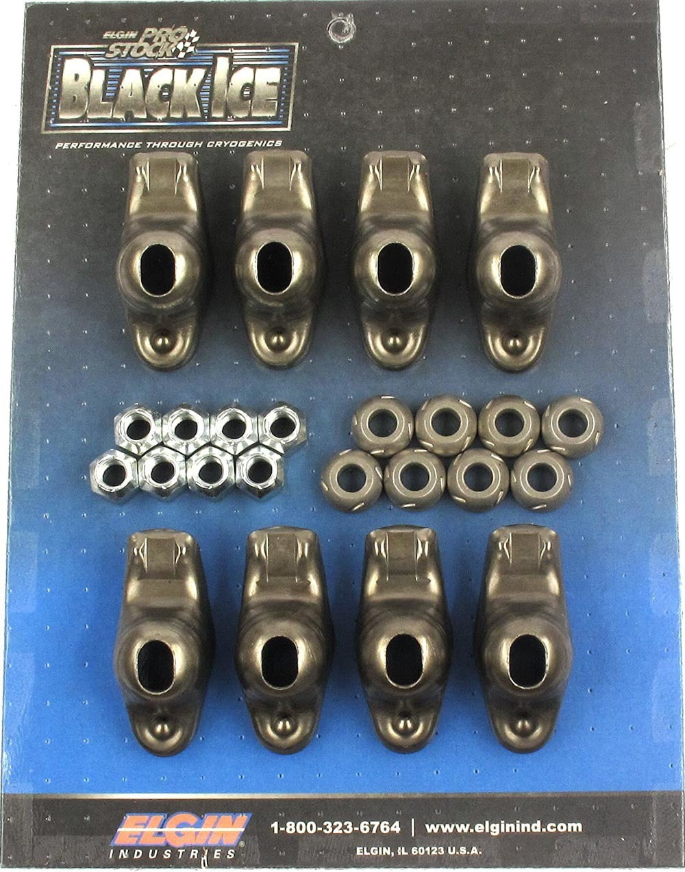 Elgin SBC Black Ice Rocker Arm Kit 1.6 Ratio (8pk) MPN ELGICE410738 For Chevy