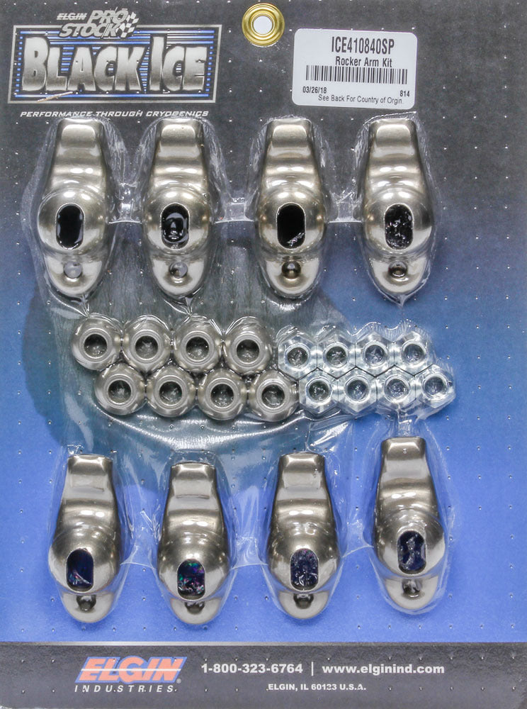 Elgin SBC B/I Rocker Arm Kit 1.60 Ratio 3/8 Stud MPN ELGICE410840SP For Chevy