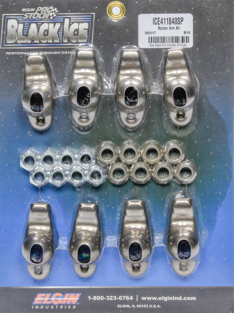 Elgin SBC B/I Rocker Arm Kit 1.60 Ratio 7/16 Stud MPN ELGICE411840SP For Chevy