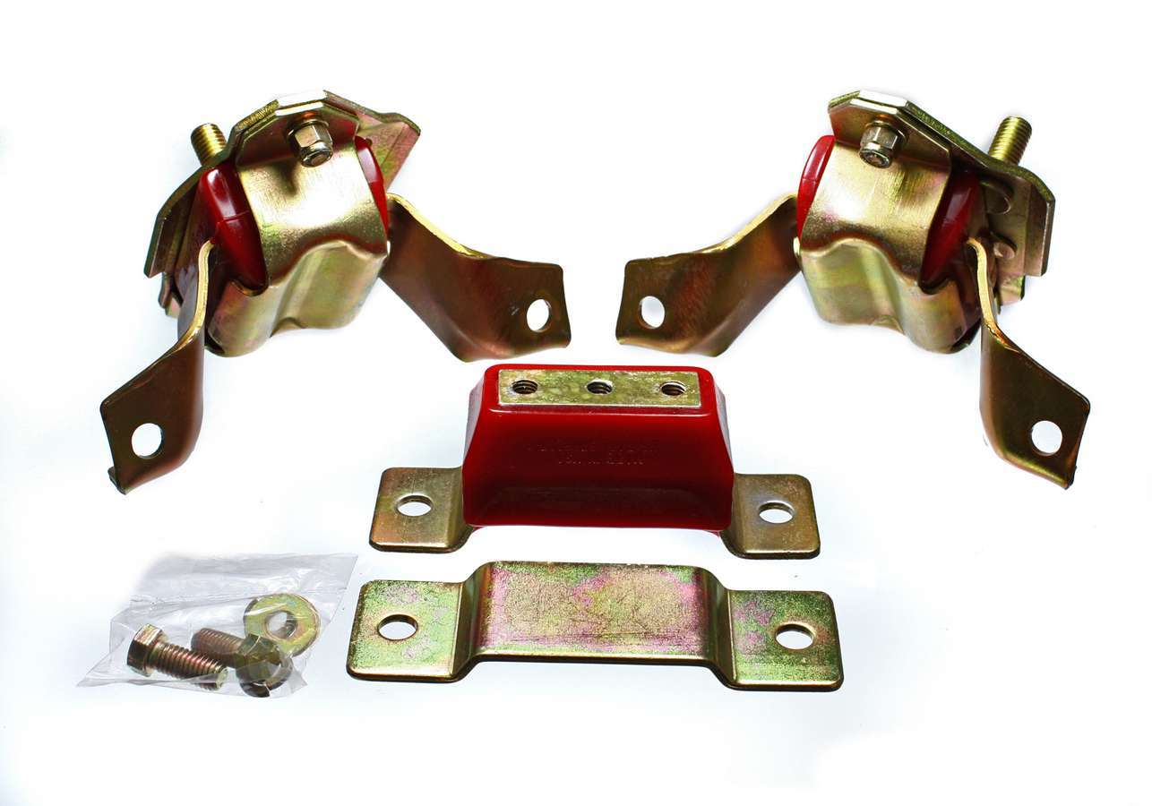 Energy Suspension 5.0L Mustang Motor Mounts & Trans- Red MPN ENE4-1124R For Ford Mustang 1984-95