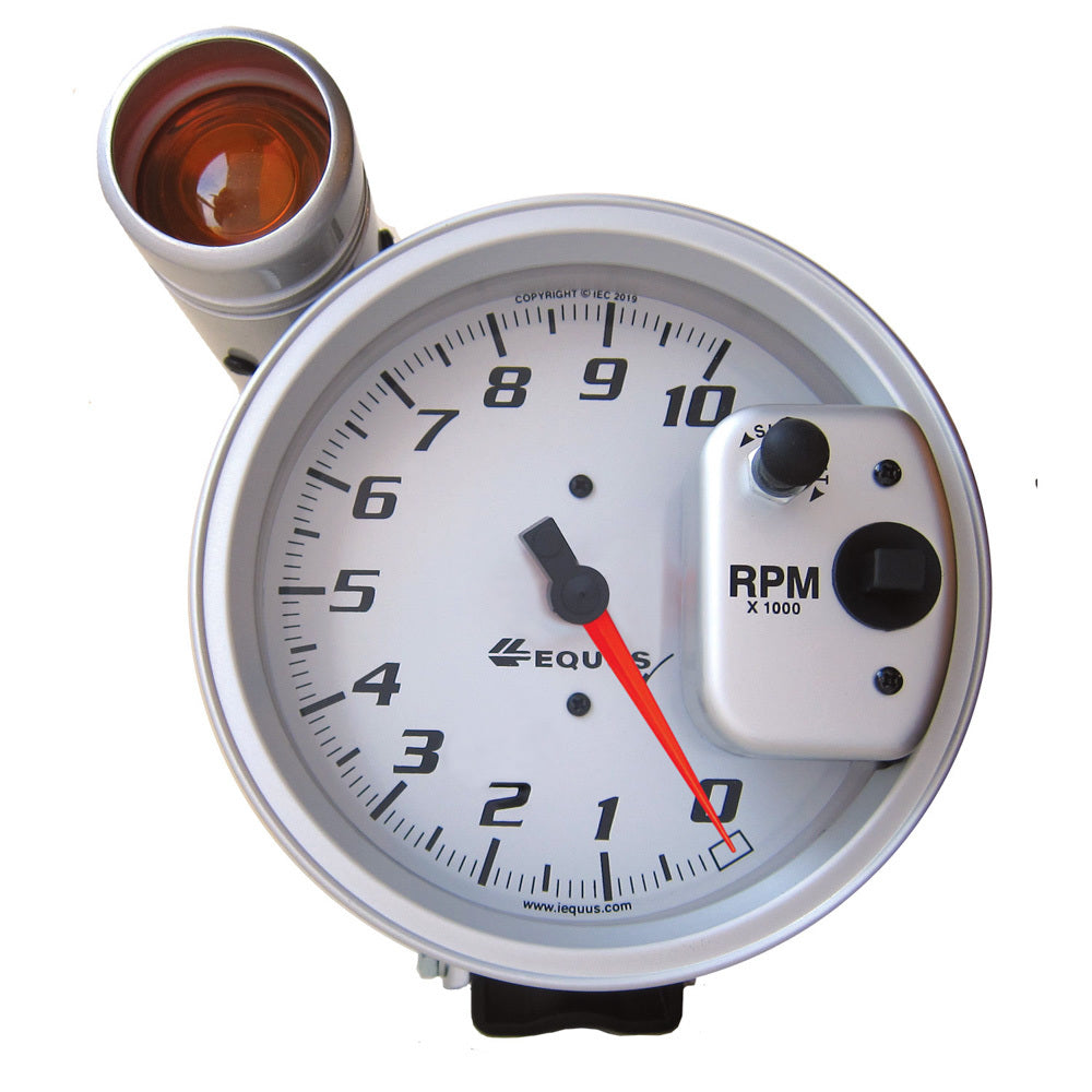 Equus 5in Dia Tachometer 10K RPM w/Ext Shift-Lite E6081S