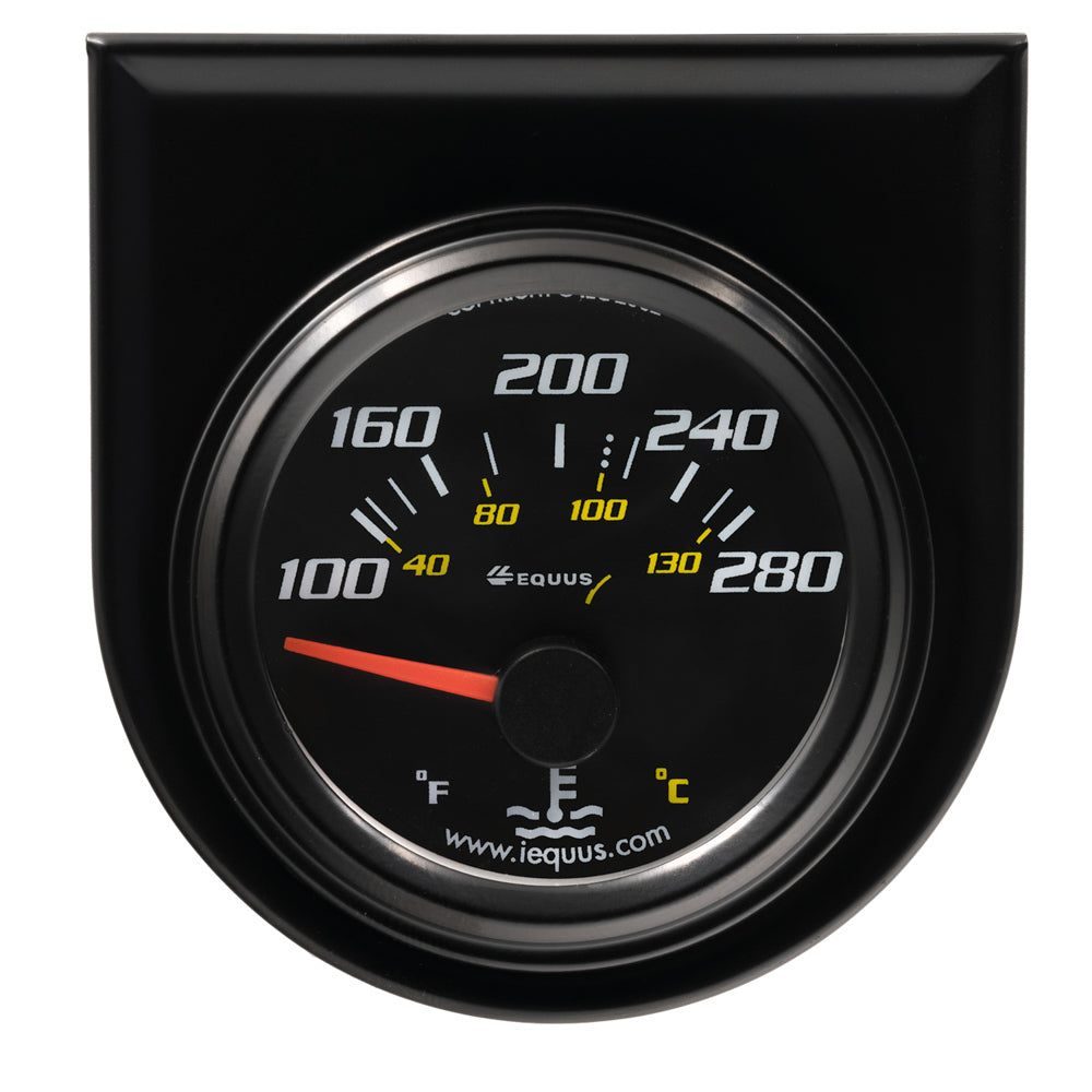 Equus 2.0 Dia Water Temp Gauge Black 100-280 MPN EQUE6262