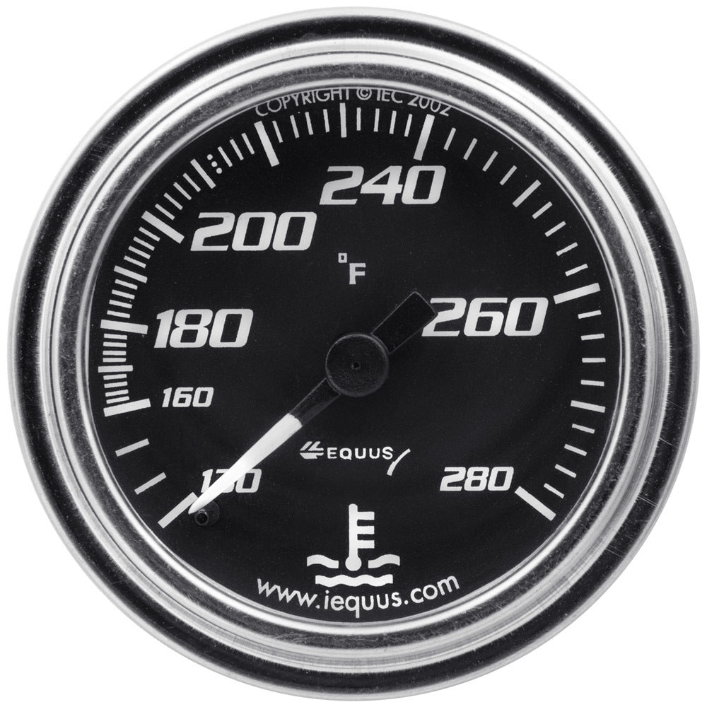 Equus 2.0 Dia Water Temp Gauge Chrome 140-280 MPN EQUE7242