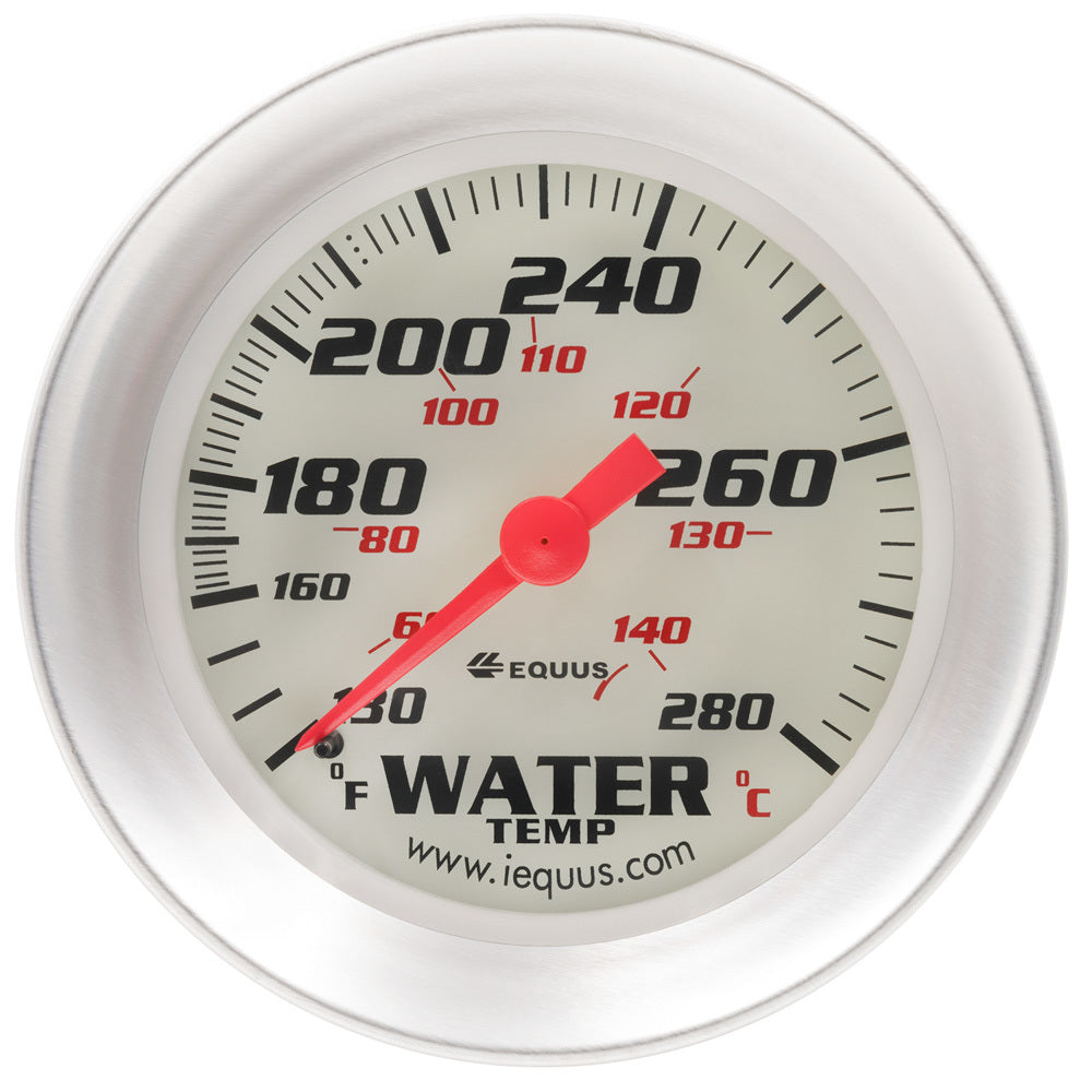 Equus 2-5/8 Dia Water Temp Gauge Silver 130-280 MPN EQUE8442
