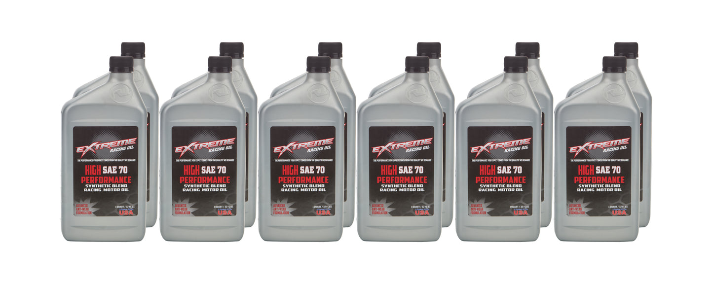 Extreme Racing Oil SAE 70 Synthetic Blend 12 x 1 Quart EROHPSAE-70C