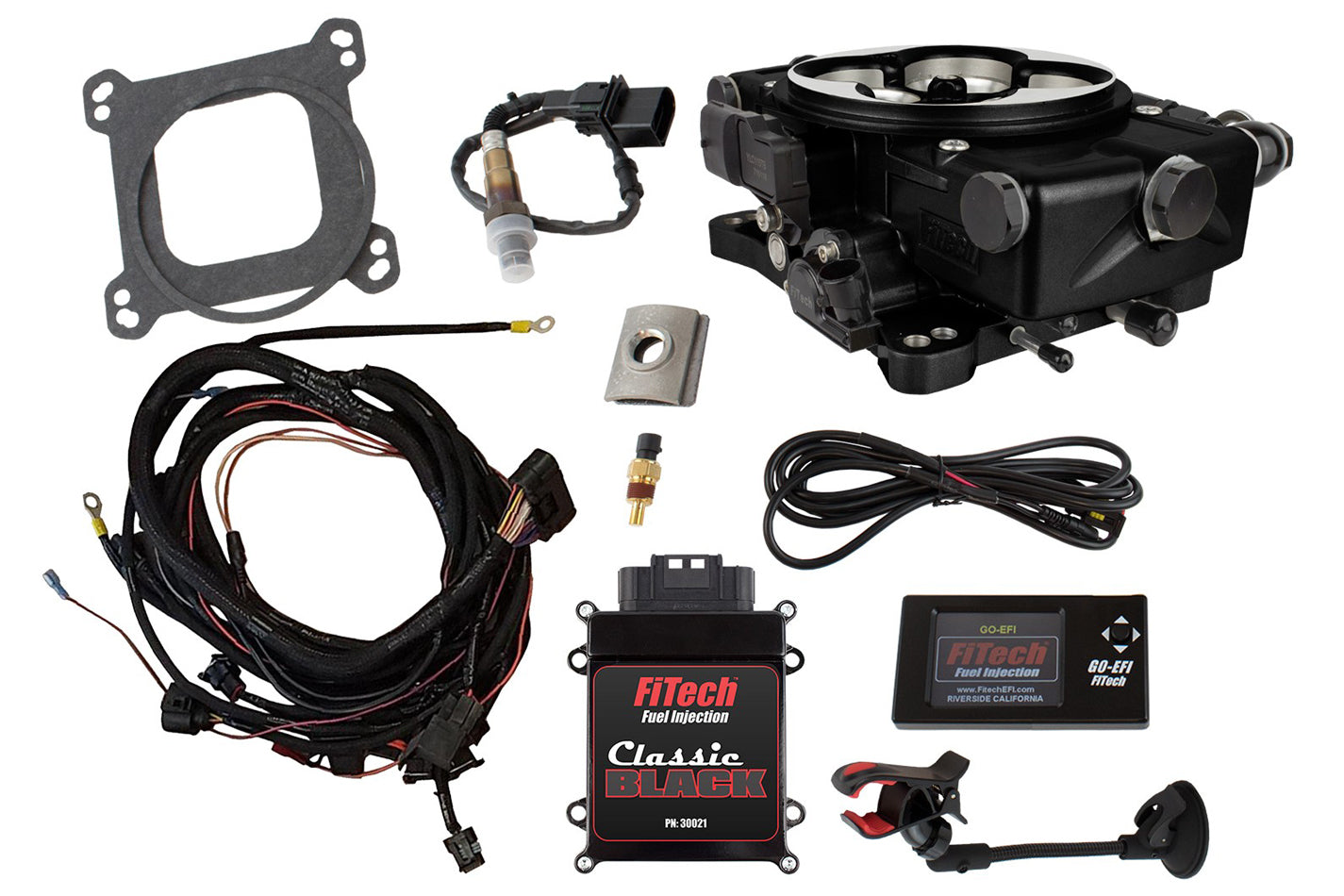Fitech Fuel Injection Go EFI Classic 550 HP EFI w/External ECU Black 30021
