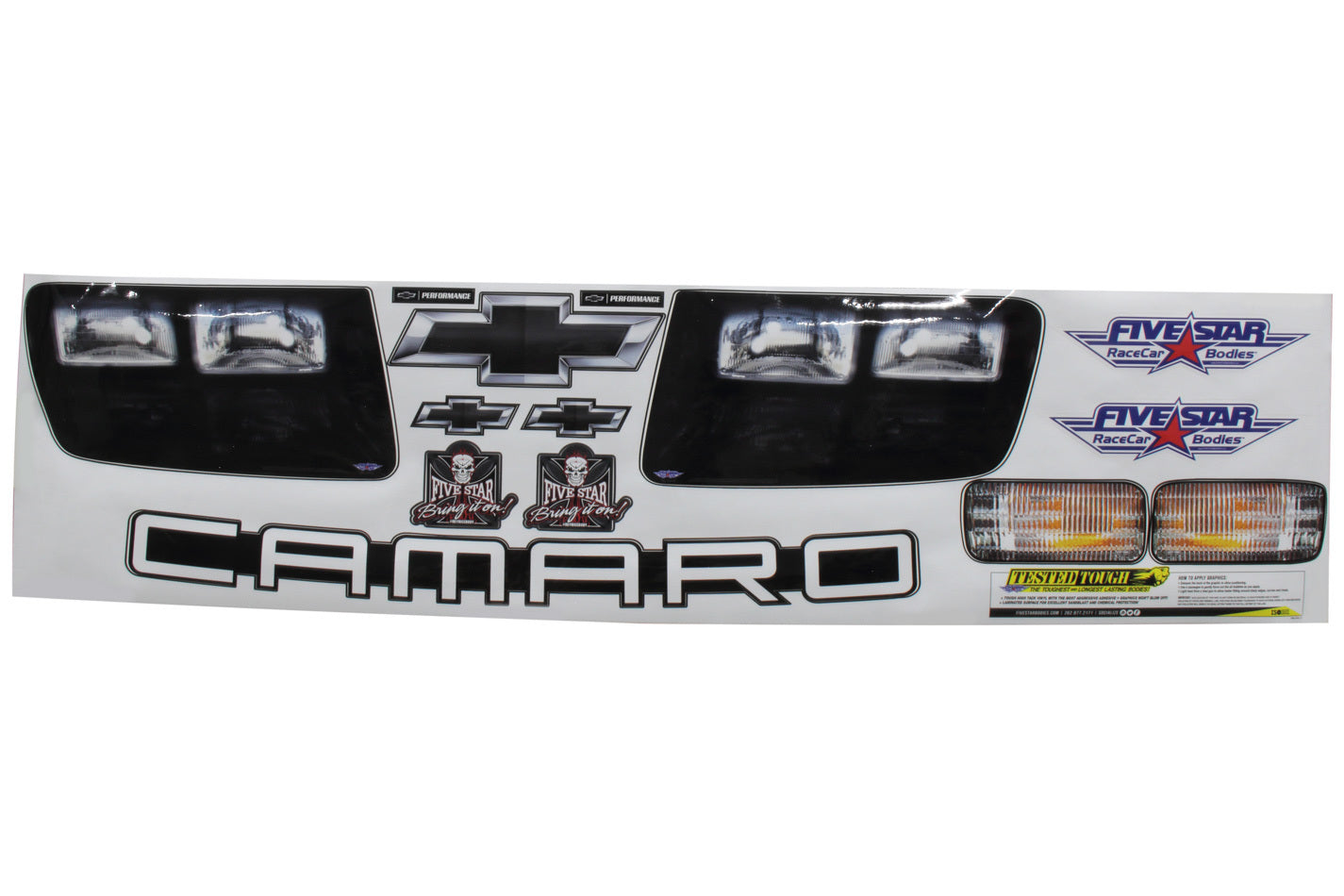 Fivestar Camaro Headlight Sticker MPN FIV140-410-ID For GM F-Body 1992