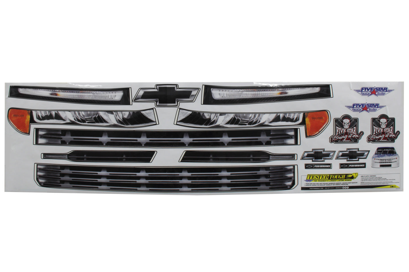 Fivestar 2019 Chevy Silverado Nose ID Graphics Kit MPN FIV21191-44141 For Chevy Silverado, Truck