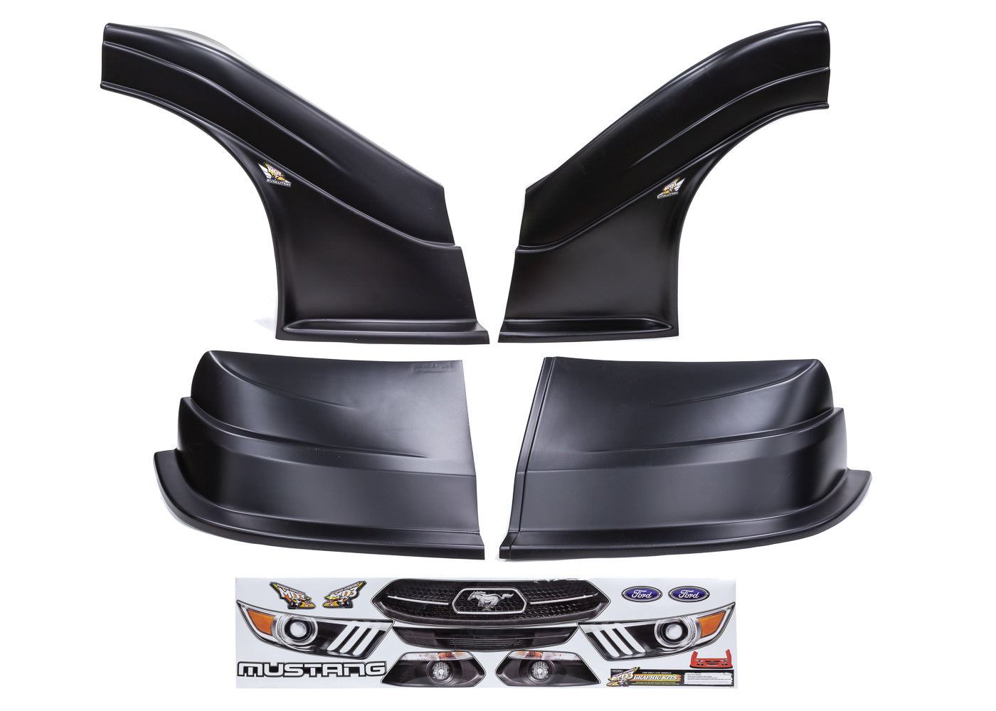 Fivestar MD3 Evo DLM Combo Flt RS Mustang Black MPN FIV32323-43554-B-FR For Ford Mustang, Dirt Late Model
